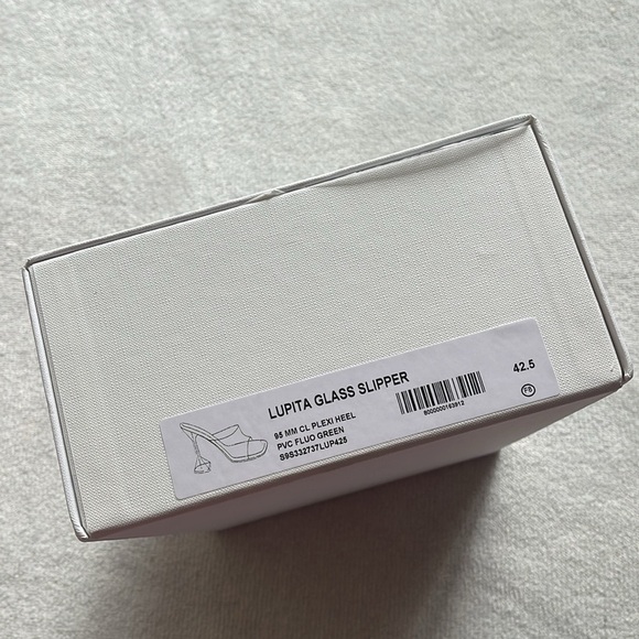 Amina Muaddi Lupita 95mm Transparent Mules Size 42.5 - Picture 5 of 12